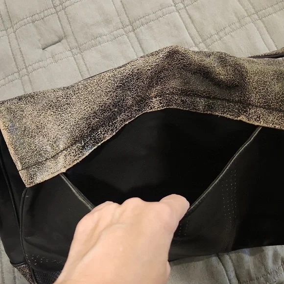 Hugo Boss Black and Tan Buttery Soft Leather Laptop Bag